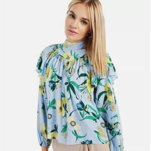 INC International Concepts Women's Ruffled Blouse Size S